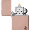 Armor® con finitura lucida in oro rosa e motivo a fiamma