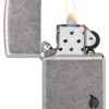 Armor® con motivo della fiamma in argento anticato Armor® con motivo della fiamma in argento anticato
