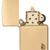 Armor® High Polish Brass con motivo a fiamma