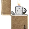 Armor® in ottone anticato con motivo a fiamma