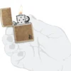 Armor® in ottone anticato con motivo a fiamma