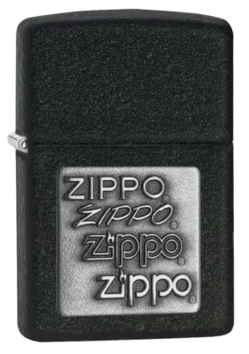 Black Crackle® con logo Zippo argentato