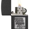 Black Crackle® con logo Zippo argentato Black Crackle® con logo Zippo argentato