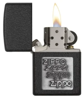 Black Crackle® con logo Zippo argentato