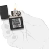 Black Crackle® con logo Zippo argentato Black Crackle® con logo Zippo argentato