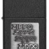 Black Crackle® con logo Zippo argentato Black Crackle® con logo Zippo argentato