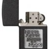 Black Crackle® con logo Zippo argentato Black Crackle® con logo Zippo argentato