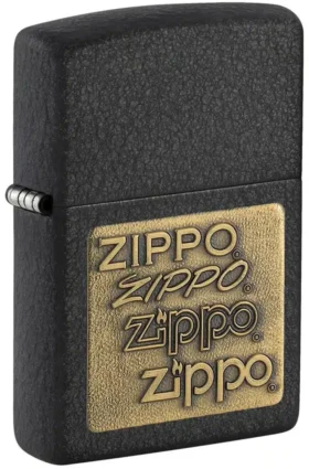 Black Crackle® con logo zippo dorato
