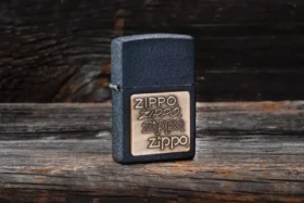 Black Crackle® con logo zippo dorato