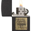 Black Crackle® con logo zippo dorato Black Crackle® con logo zippo dorato