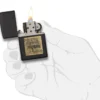 Black Crackle® con logo zippo dorato Black Crackle® con logo zippo dorato