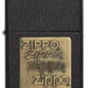 Black Crackle® con logo zippo dorato Black Crackle® con logo zippo dorato