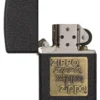 Black Crackle® con logo zippo dorato Black Crackle® con logo zippo dorato