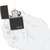 Classic High Polish Black Zippo Logo