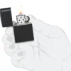 Classic nero opaco con logo zippo