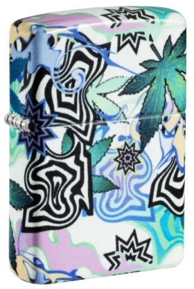 Design astratto con motivo di cannabis