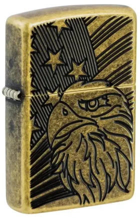 Design con aquila e bandiera