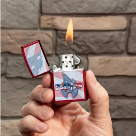 Design con bandiera zippo