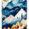 Design con collage di montagne Design con collage di montagne
