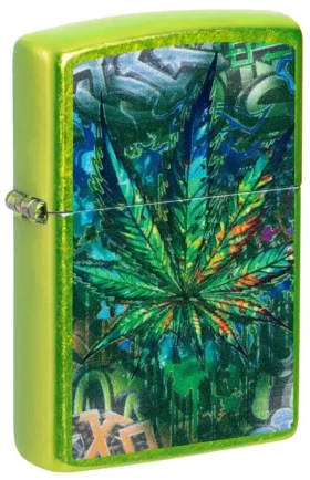 Design con foglia in stile graffiti