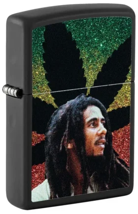 Design con la sagoma di una foglia di Bob Marley