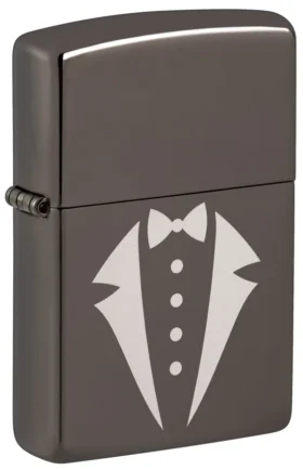 Design con smoking e papillon
