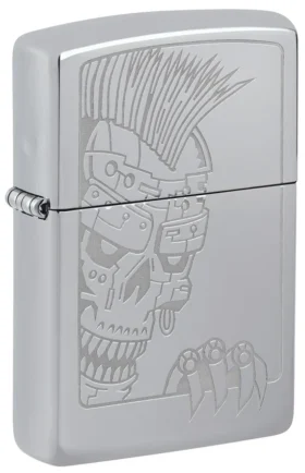Design con teschio e cresta mohicana