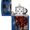 Design con tigre colorata in blu reale