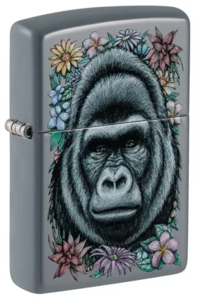 Design floreale con gorilla
