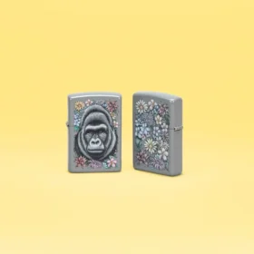Design floreale con gorilla