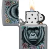 Design floreale con gorilla Design floreale con gorilla