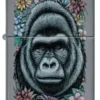 Design floreale con gorilla Design floreale con gorilla