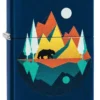 Design geometrico con orso e montagne Design geometrico con orso e montagne