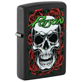 Design Poison con teschio e rose