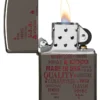 Design tipografico della fiamma zippo Design tipografico della fiamma zippo