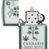 Design verde lucido con motivo a cannabis Design verde lucido con motivo a cannabis