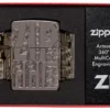 Design zippo con intaglio inverso Design zippo con intaglio inverso