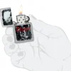 Design Zippo con teschio Design Zippo con teschio