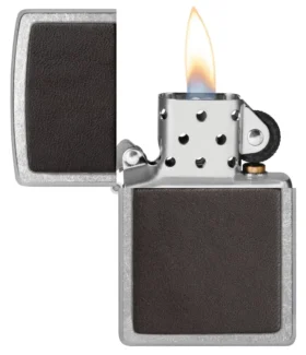 Emblema in pelle marrone
