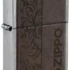 Emblema in pelle marrone – Design zippo Emblema in pelle marrone – Design zippo