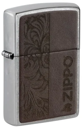 Emblema in pelle marrone – Design zippo