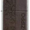 Emblema in pelle marrone – Design zippo Emblema in pelle marrone – Design zippo