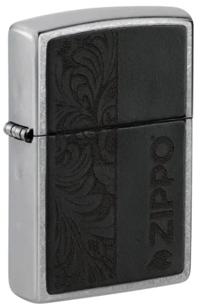 Emblema in pelle nera – Design zippo