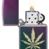 Foglia di marijuana iridescente