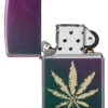 Foglia di marijuana iridescente