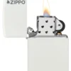 Logo Zippo Classic bianco opaco Logo Zippo Classic bianco opaco