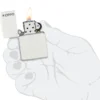 Logo Zippo Classic bianco opaco Logo Zippo Classic bianco opaco