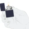 Logo Zippo Classic blu navy opaco Logo Zippo Classic blu navy opaco