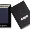 Logo Zippo Classic blu navy opaco Logo Zippo Classic blu navy opaco