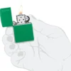 Logo Zippo Classic verde erba opaco Logo Zippo Classic verde erba opaco